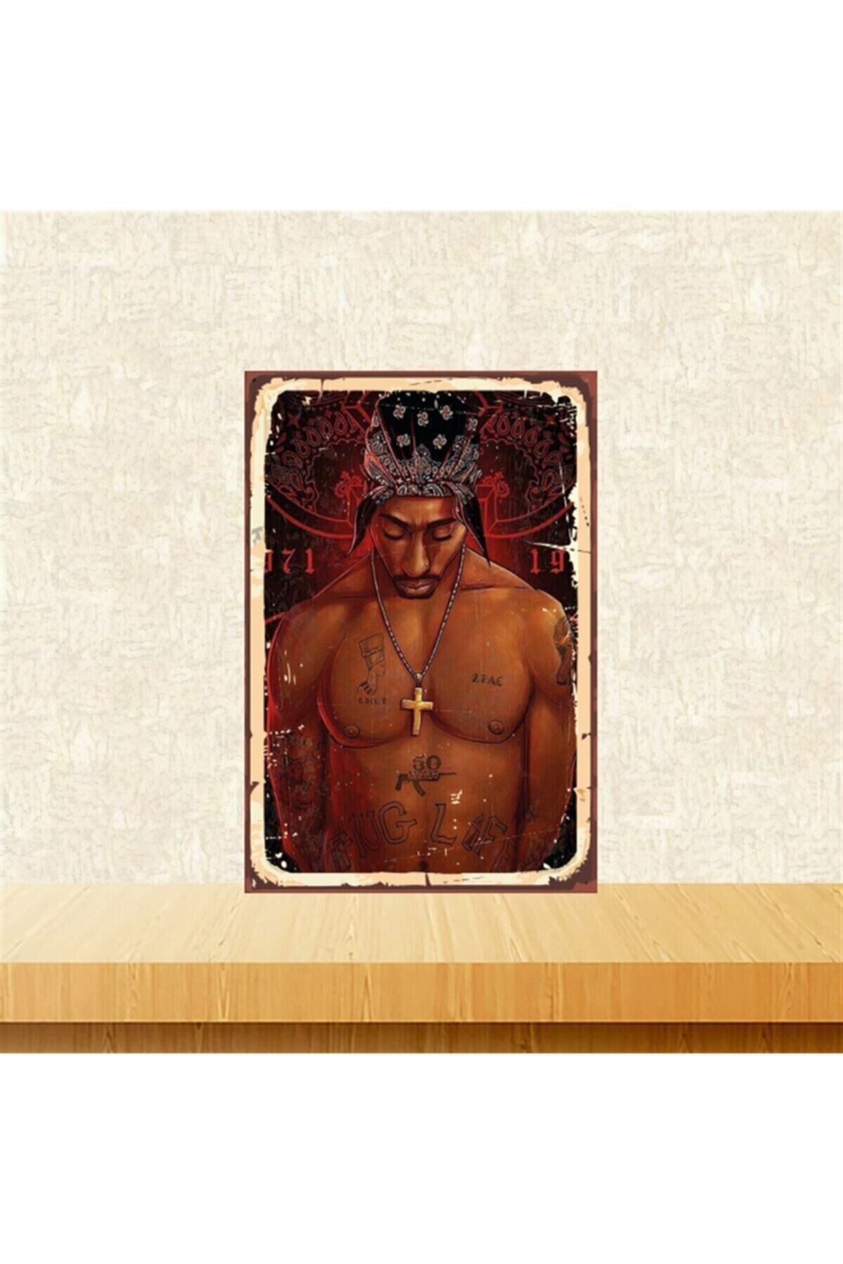 Tupac Shakur 20-30 Cm Retro Ahşap Tablo Tkfx4613