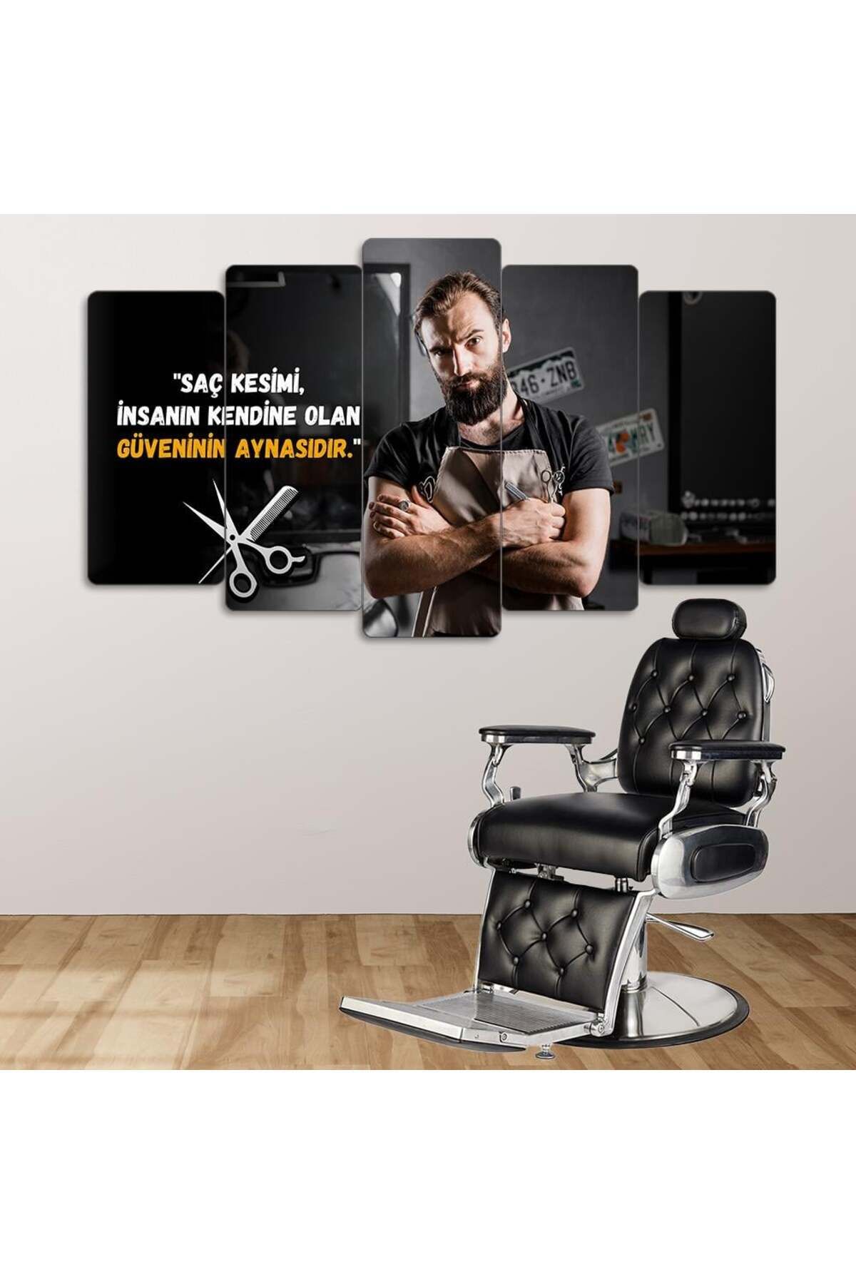 Kendine Güvenin Aynasıdır - 5 Parçalı Berber Tablo