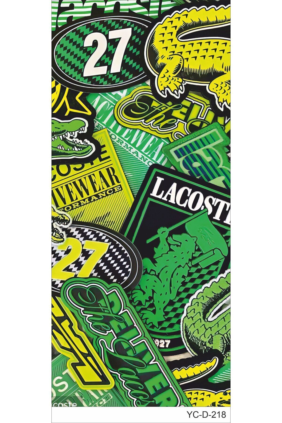 Araç Kapı Direk Kaplama Folyosu Desenli (Sağ Sol Takım) (2 Adet) - 22x50 Cm