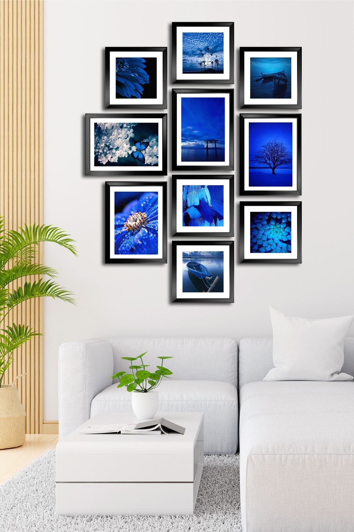 10 Parçalı Çerçeve Görünümlü Mdf Tablo Seti Flm071