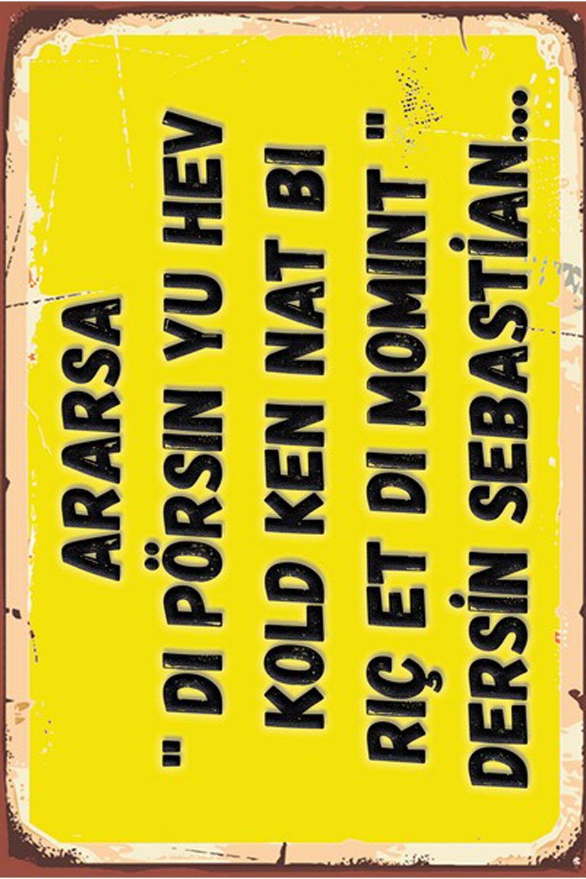 Yazılı Retro Ahşap Poster