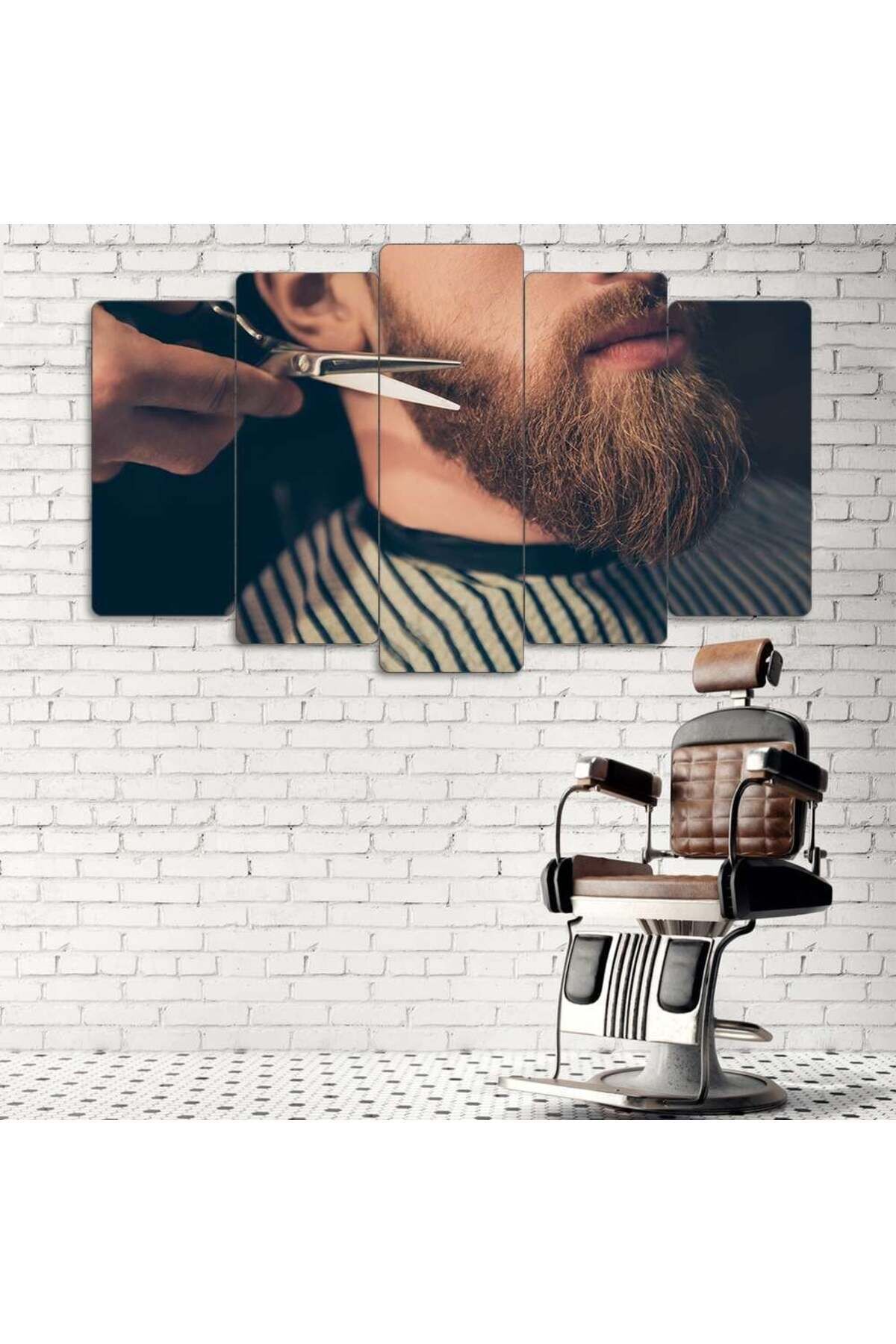 Genç Sakal Tıraşı - 5 Parçalı Berber Tablo