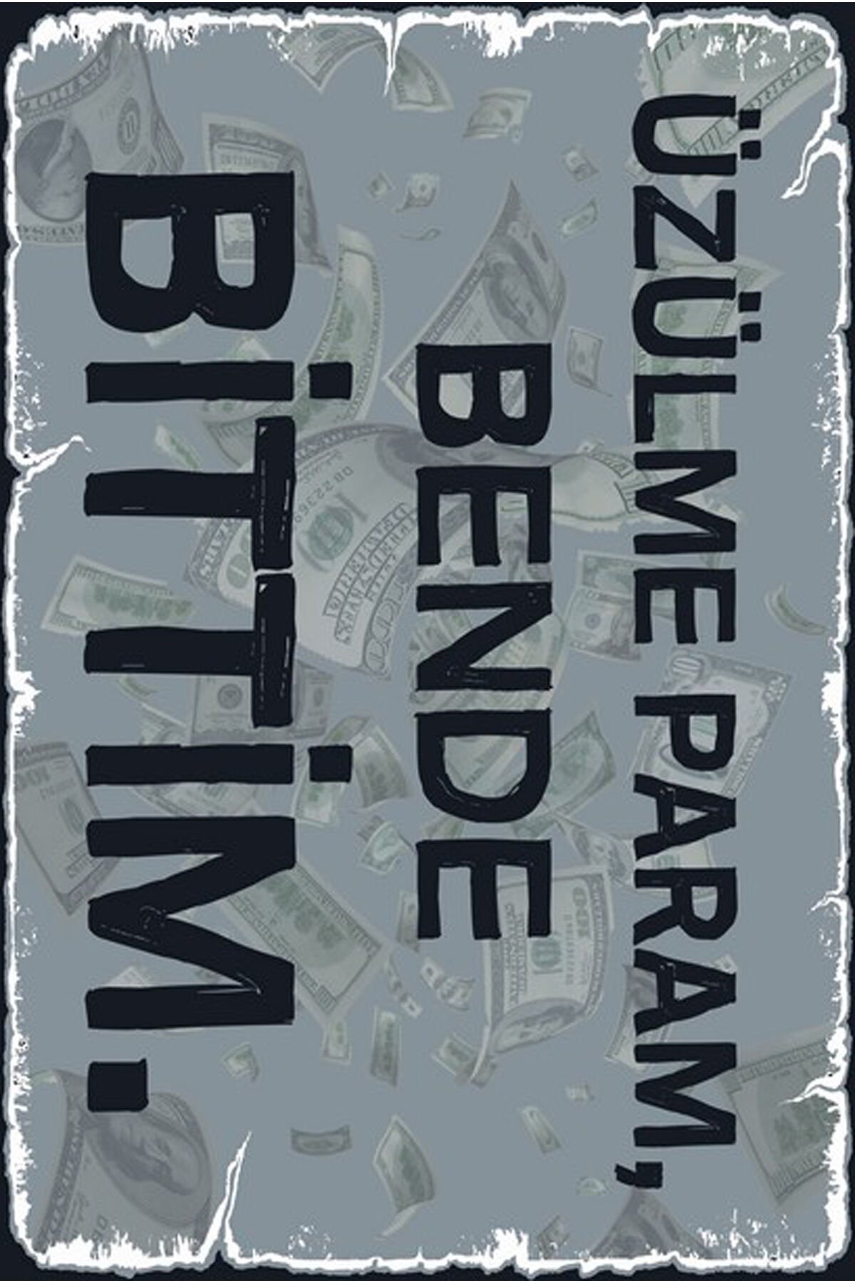 Yazılı Retro Ahşap Poster