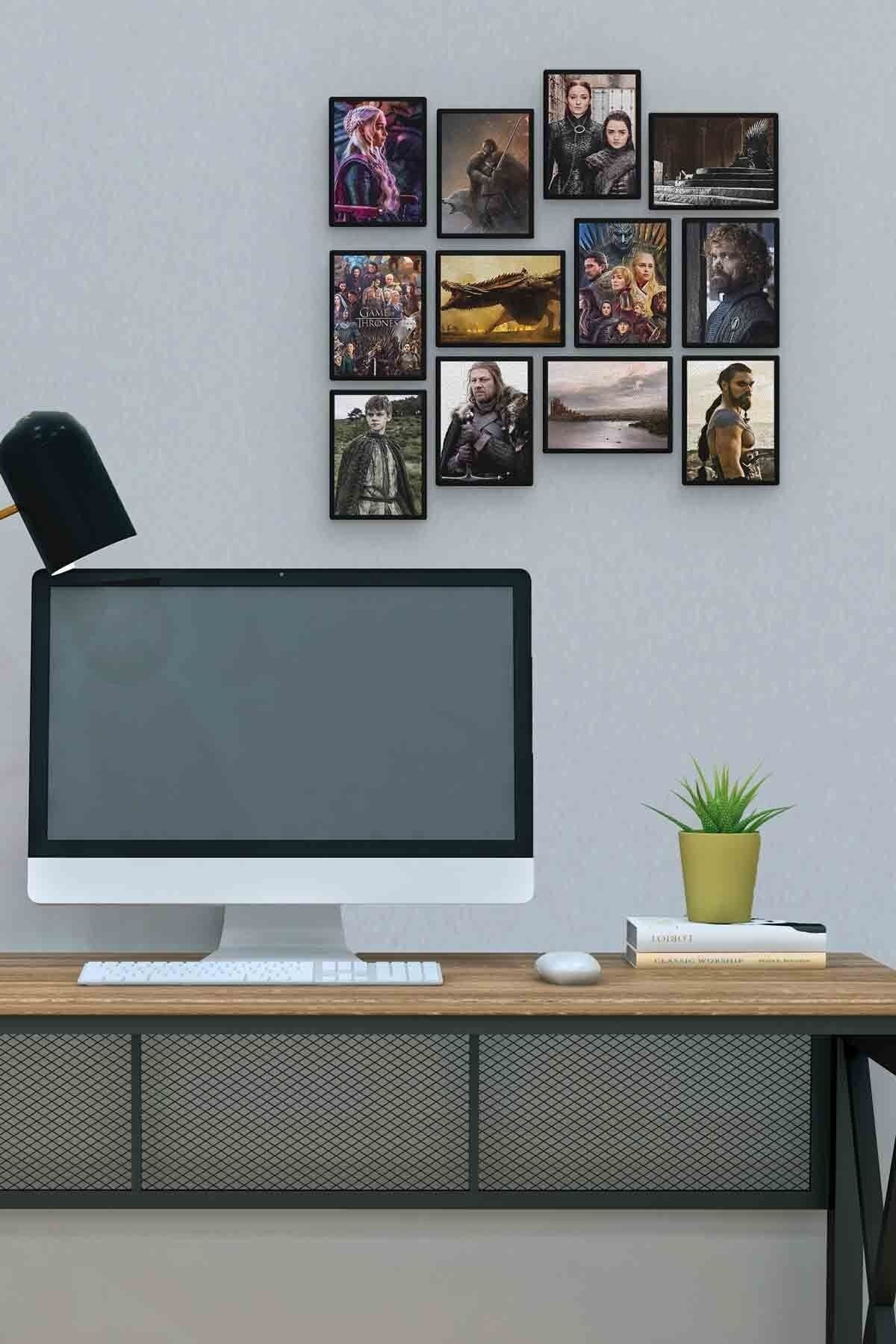 Game Of Thrones 12 Parça Mdf (ahşap) Tablo Ofis Boyu