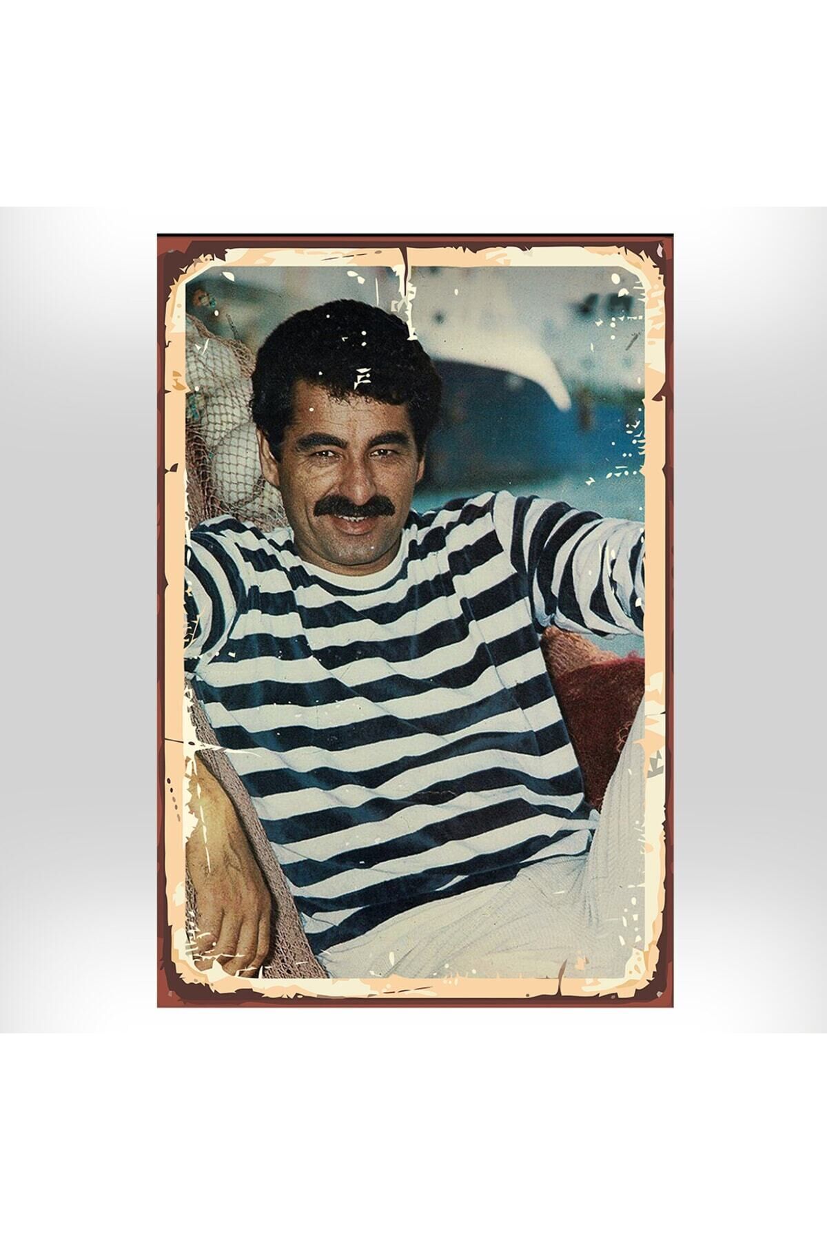 Ibrahim Tatlıses Gençliği Tasarımlı 20x30 Cm Retro Ahşap Tablo