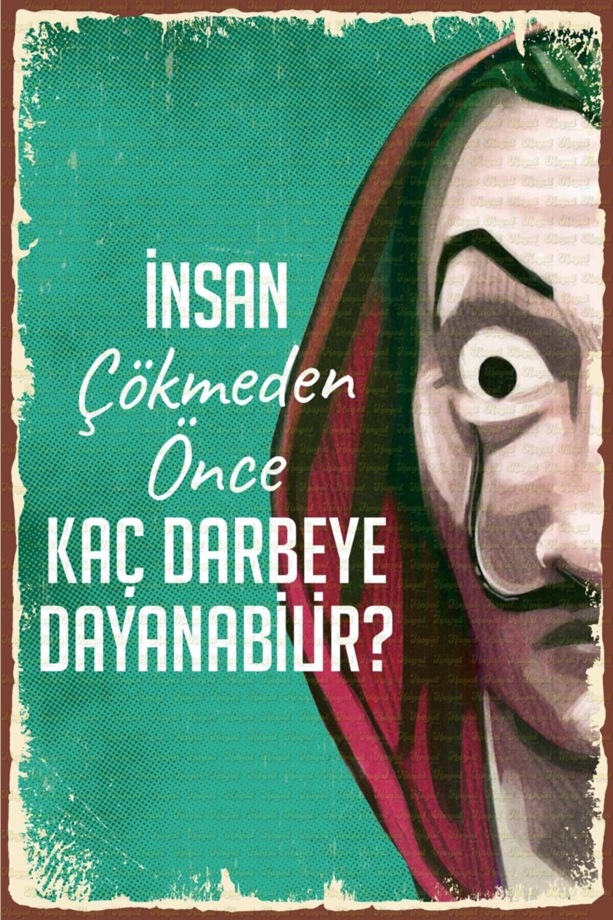La Casa De Papel Retro Ahşap Poster 002