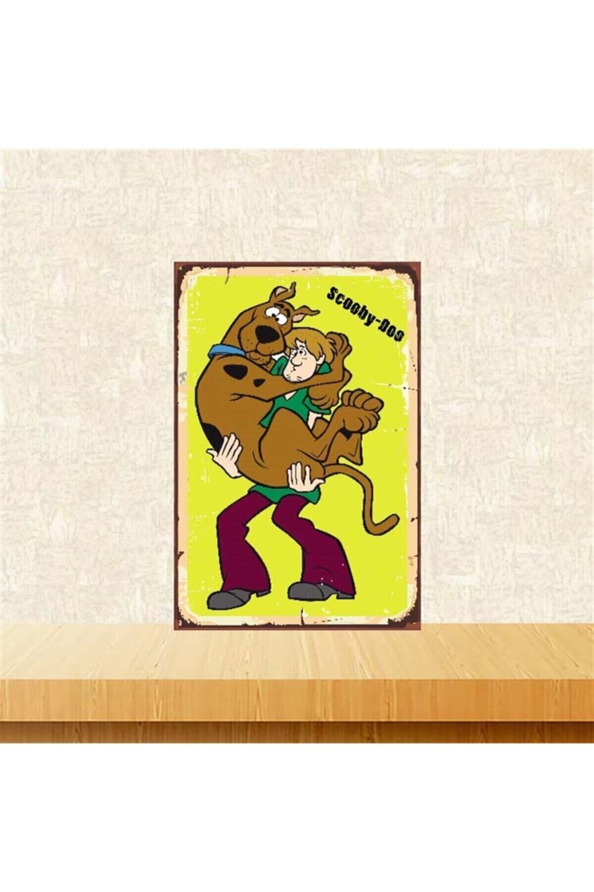 Scooby-doo Shaggy Tasarımlı 20-30 Cm Retro Ahşap Poster
