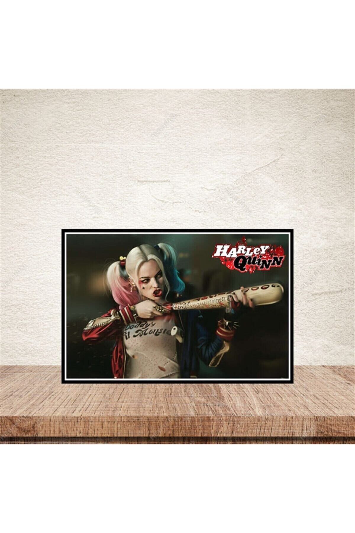 20-30 cm Retro Ahşap Poster Harley Quinn