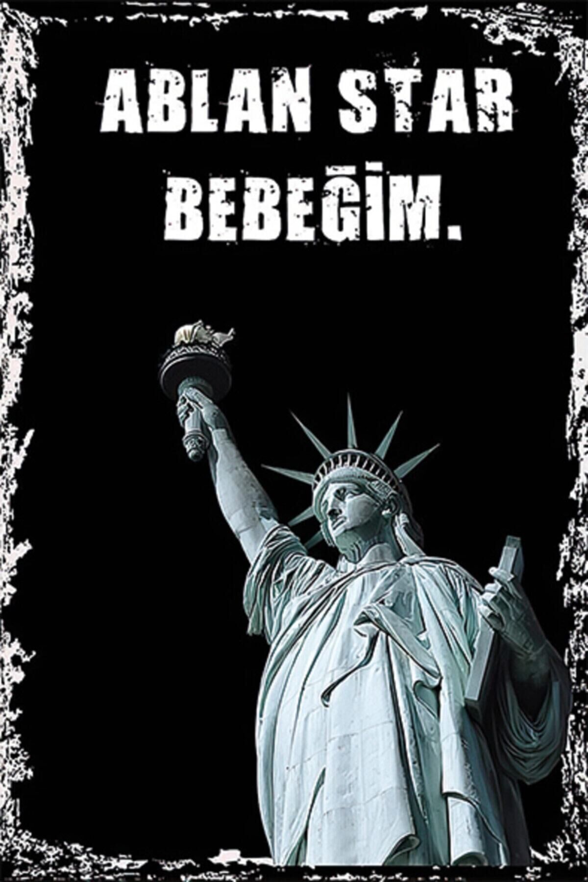 Duvar Yazıları Retro Ahşap Poster