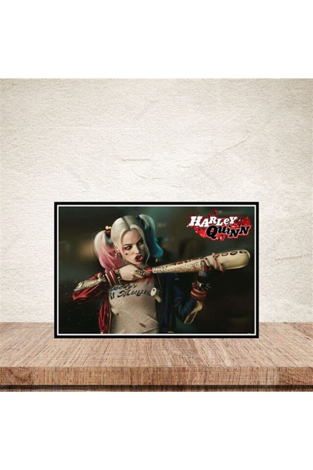20-30 cm Retro Ahşap Poster Harley Quinn