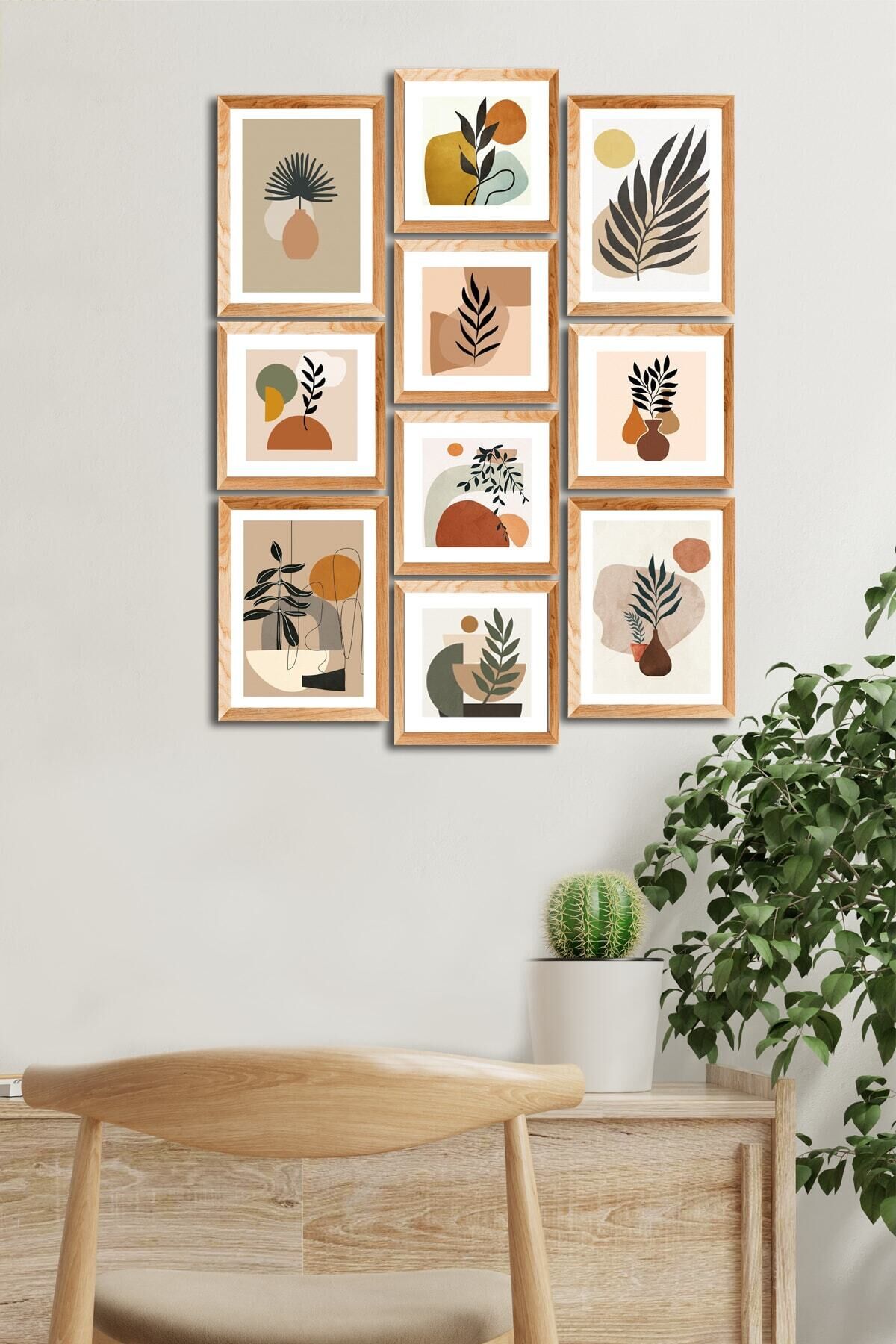 10 Parçalı Çerçeve Görünümlü Mdf Tablo Seti Flm202