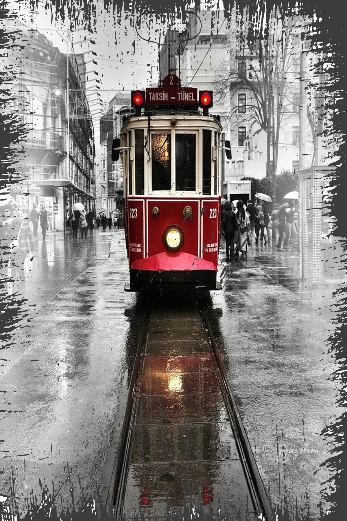 Retro Ahşap Duvar Posteri