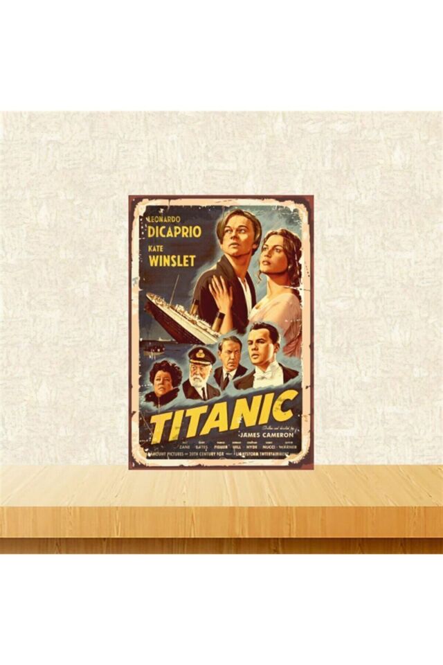 Titanic Tasarımlı 20-30 Cm Retro Ahşap Tablo Tkfx5163
