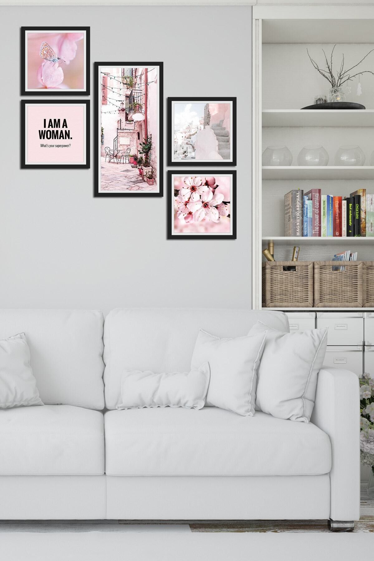 Collage Style 5 Parçalı Mdf Tablo Atf203