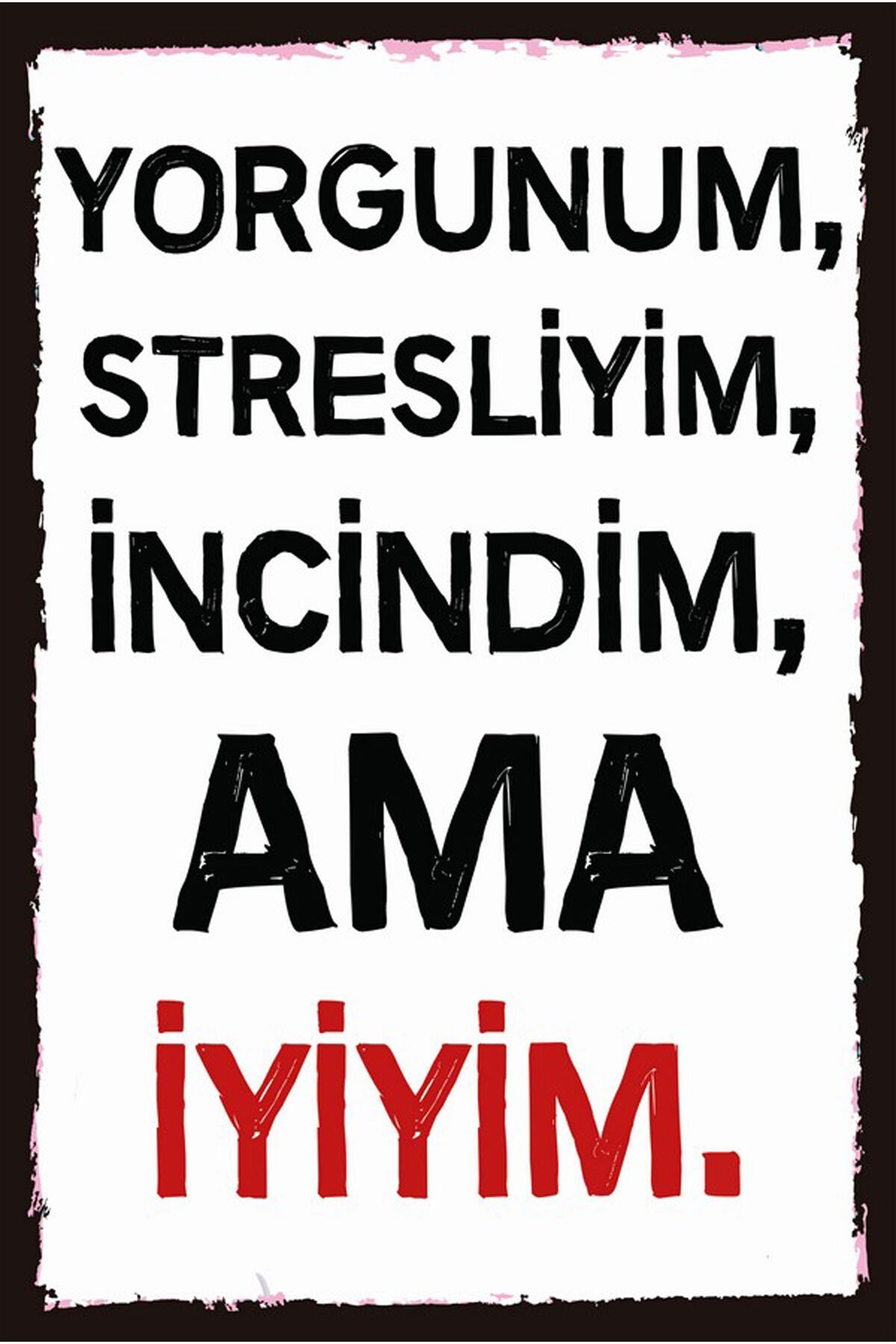 Yazılı Retro Ahşap Poster