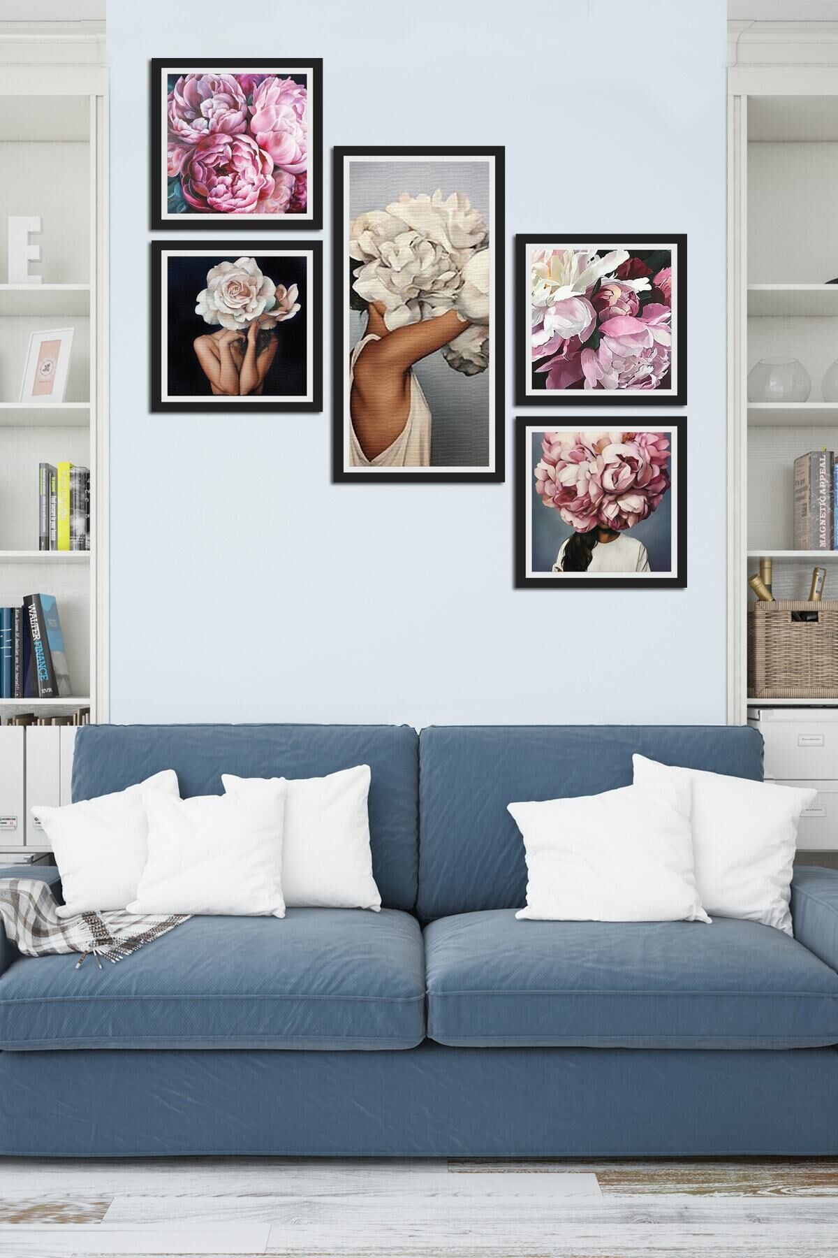 Collage Style 5 Parçalı Mdf Tablo Atf254