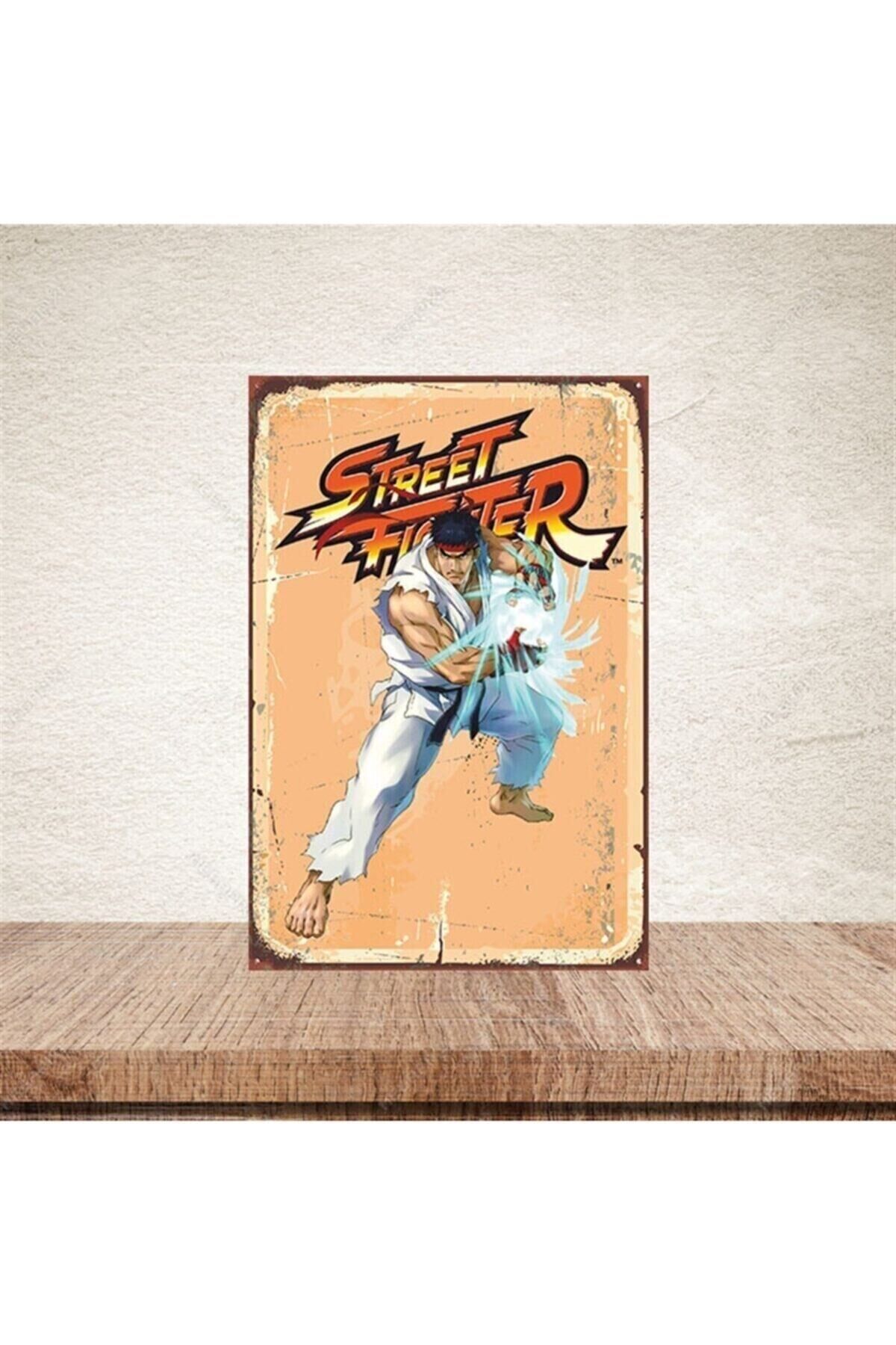 Street Fighter 20-30 Cm Retro Ahşap Poster