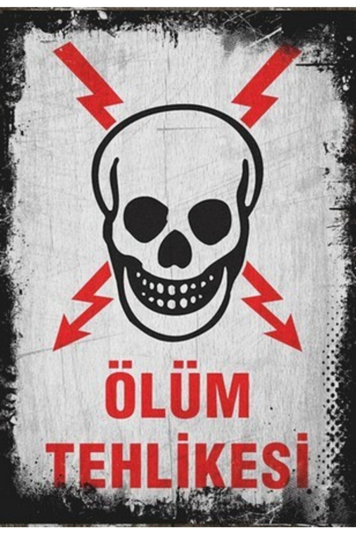 Ölüm Tehlikesi - Retro Ahşap Poster