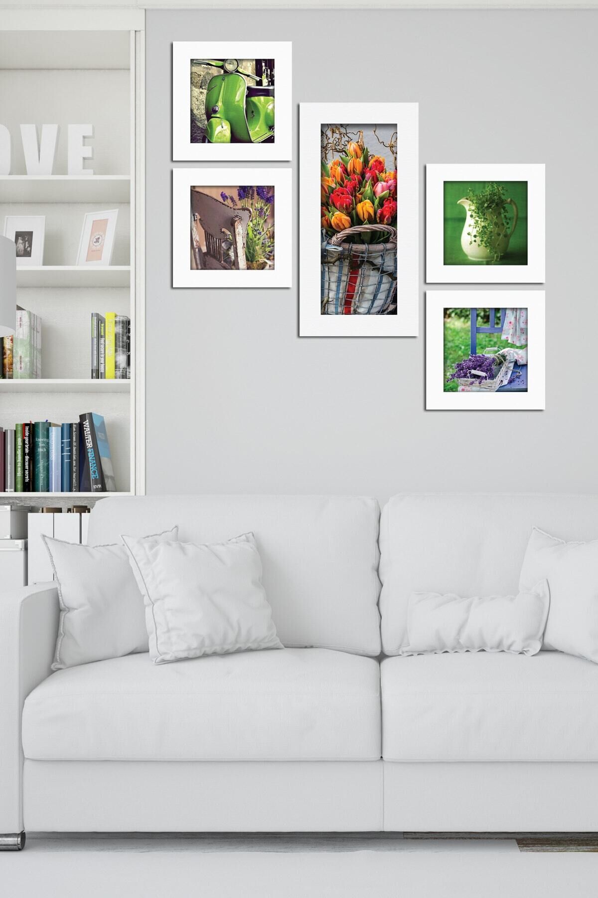 Collage Style 5 Parçalı Mdf Tablo Atf212