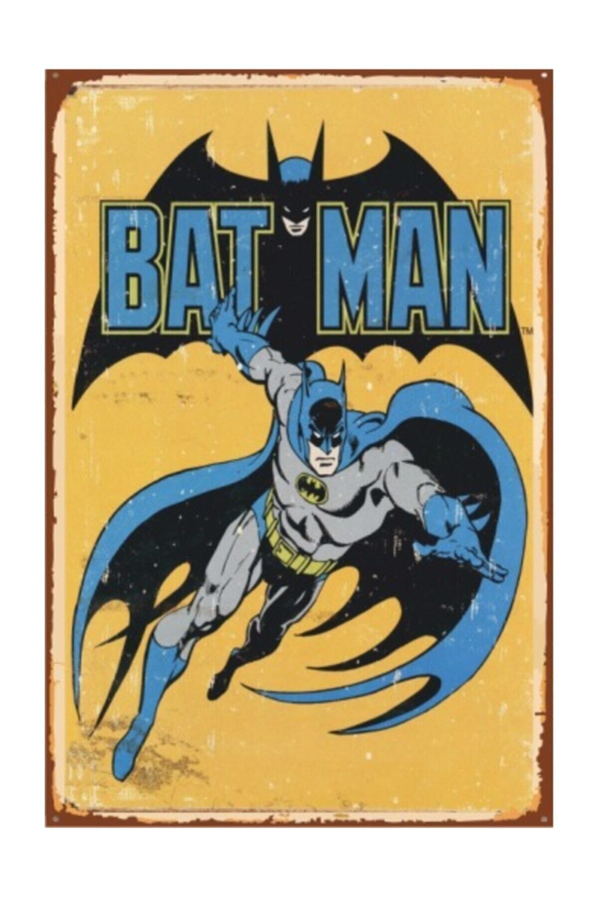 Batman Retro Vintage Ahşap Poster