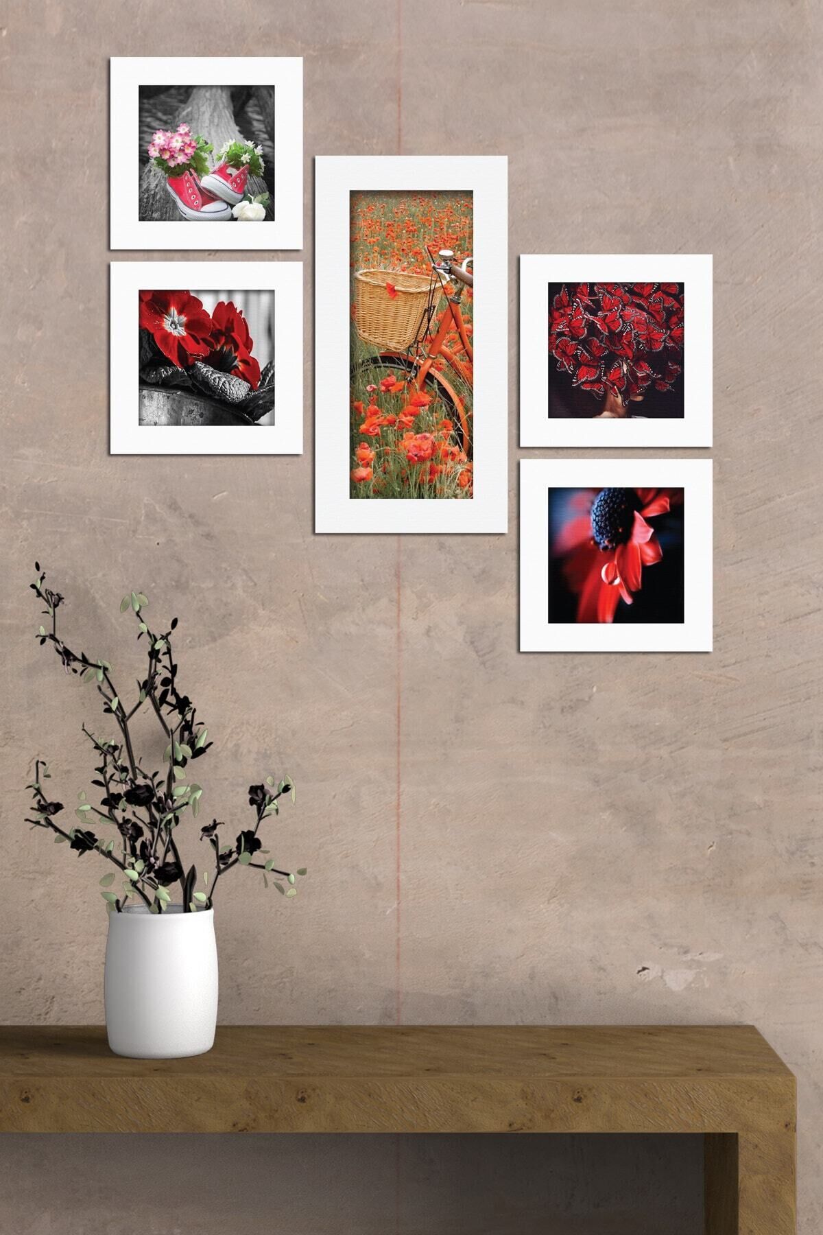 Collage Style 5 Parçalı Mdf Tablo Atf281