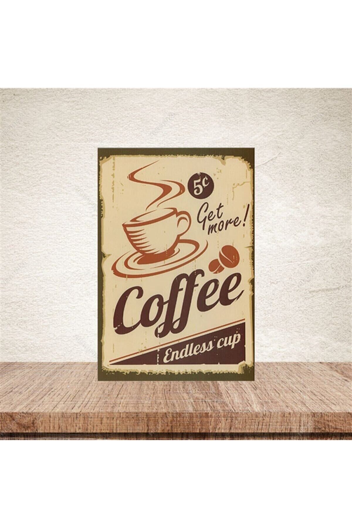 Coffee 20-30 Cm Retro Ahşap Poster