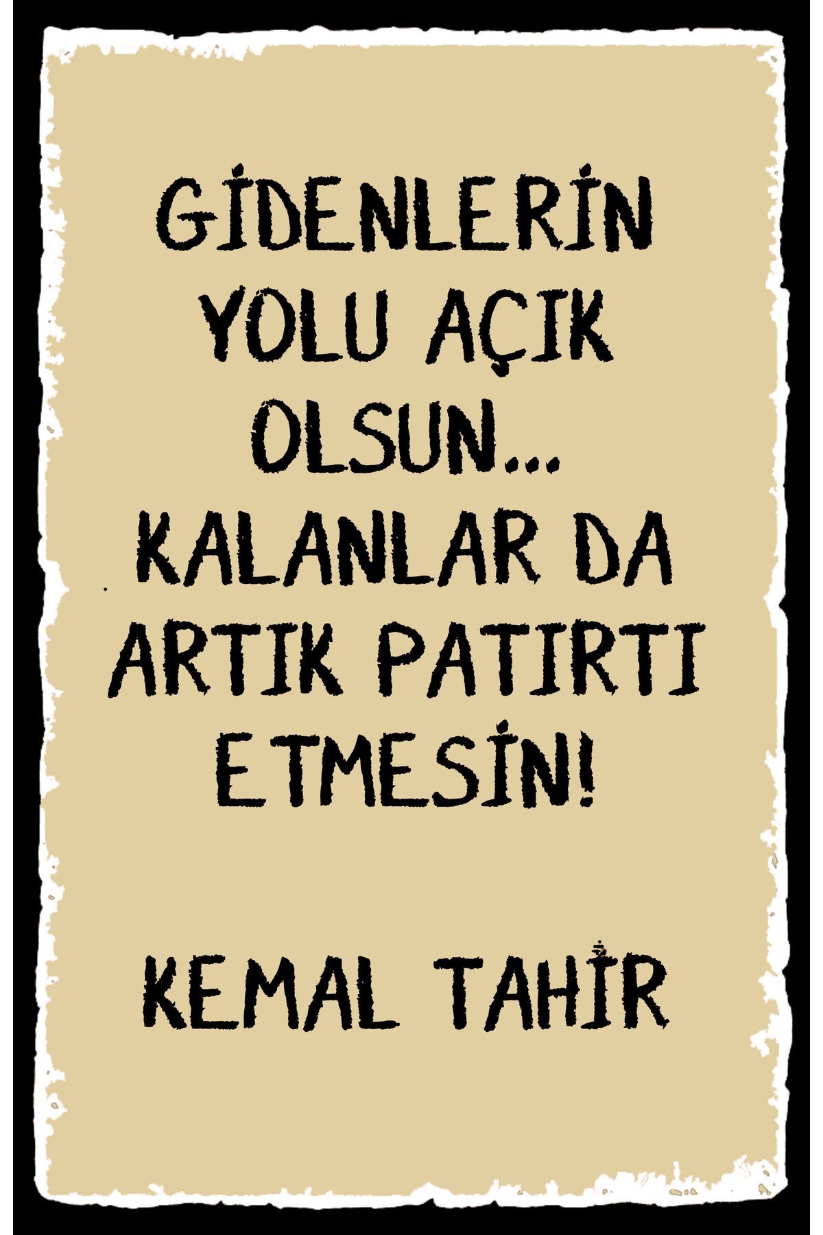 Yazılı Retro Ahşap Poster