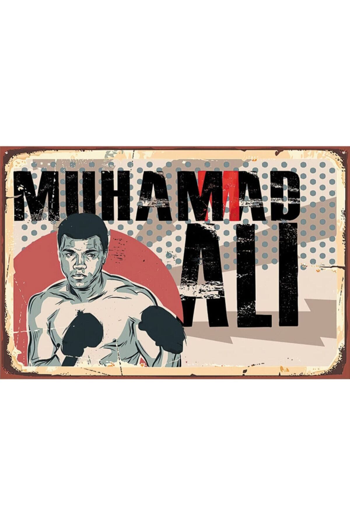 Muhammed Ali Retro Ahşap Poster 003