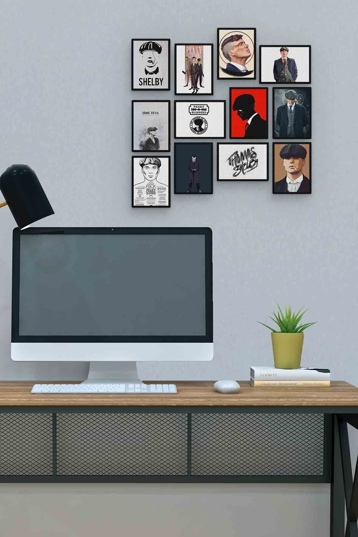 Thomas Shelby 12 Parça Mdf (ahşap) Tablo Ofis Boyu