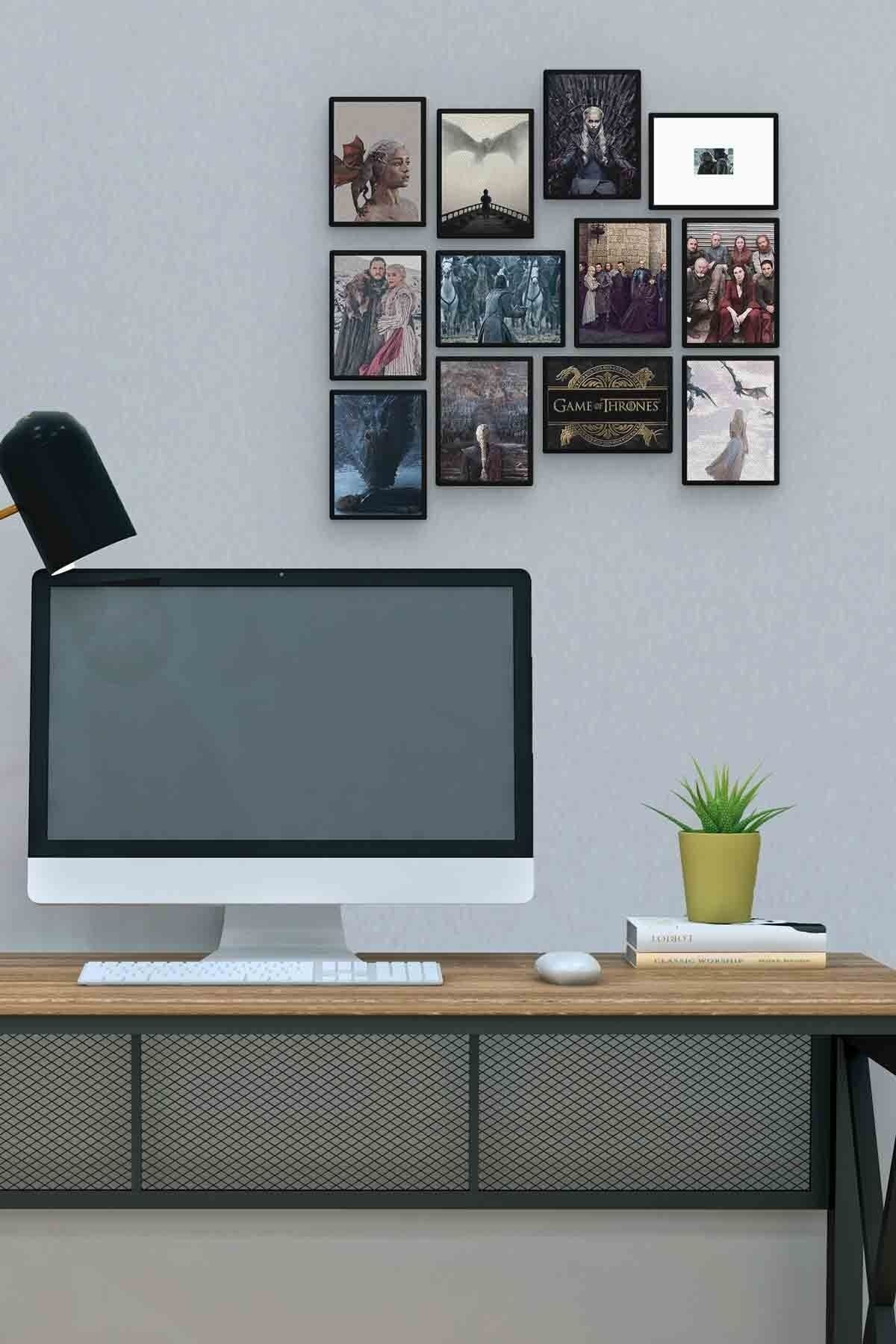 Game Of Thrones 12 Parça Mdf (ahşap) Tablo Ofis Boyu