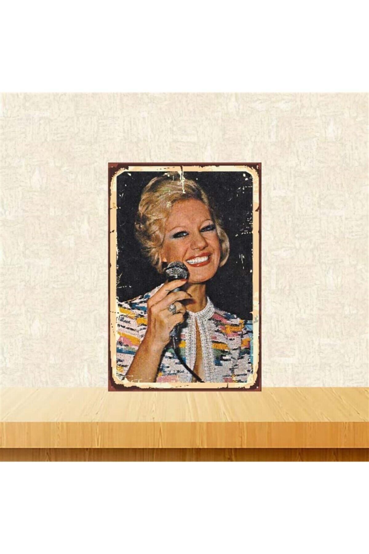 Emel Sayın 20-30 cm Retro Ahşap Poster