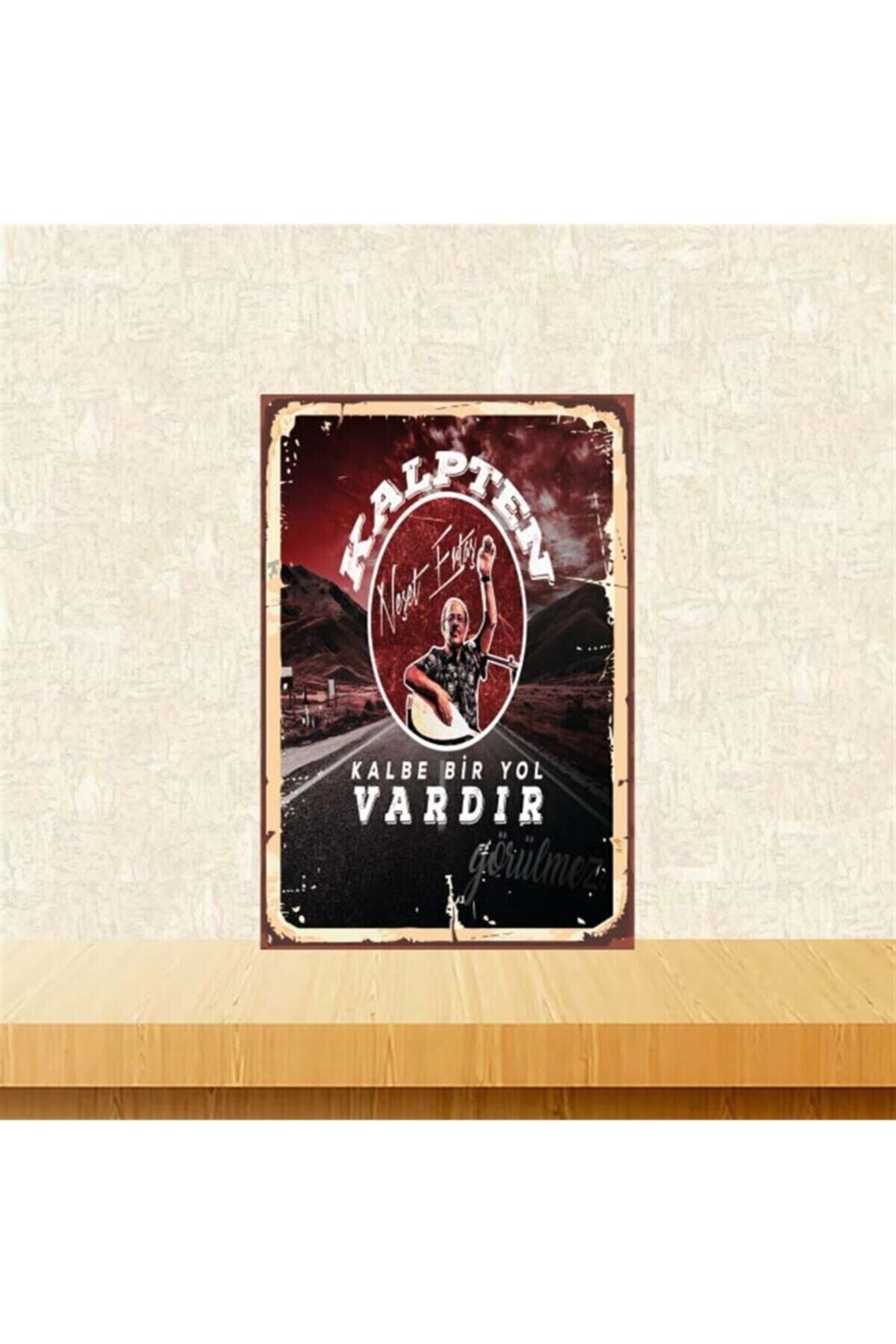 Neşet Ertaş 20-30 cm Retro Ahşap Poster Tkfx4257
