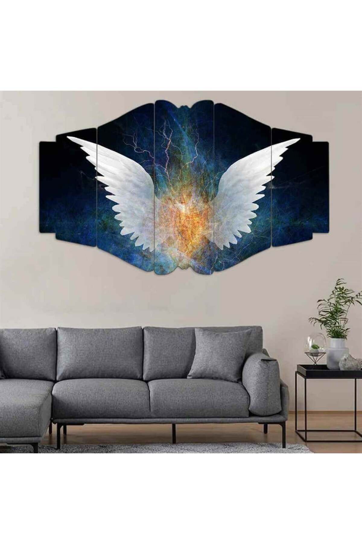 Işığın Kanatları - 5 Parçalı Tablo