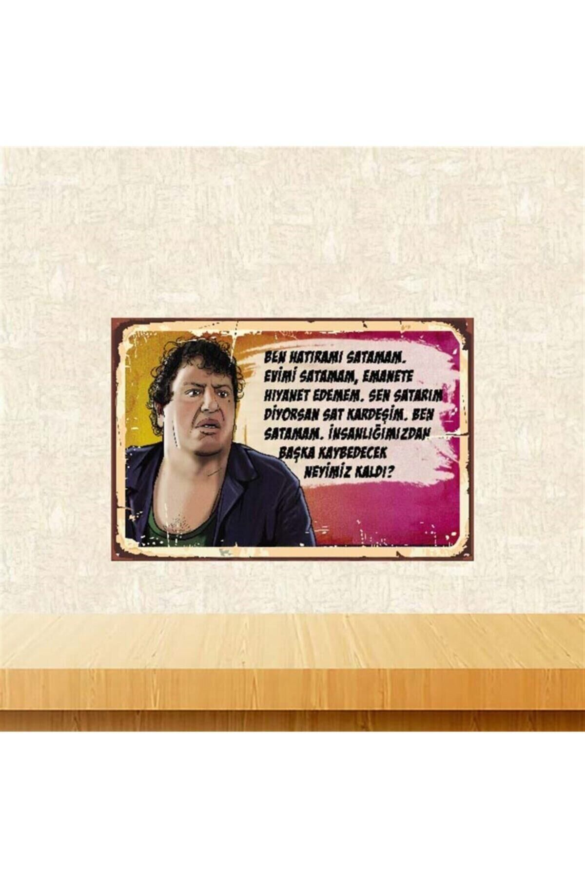 Ben Hatıramı Satamam Erdal Tosun 20-30 Cm Retro Ahşap Poster