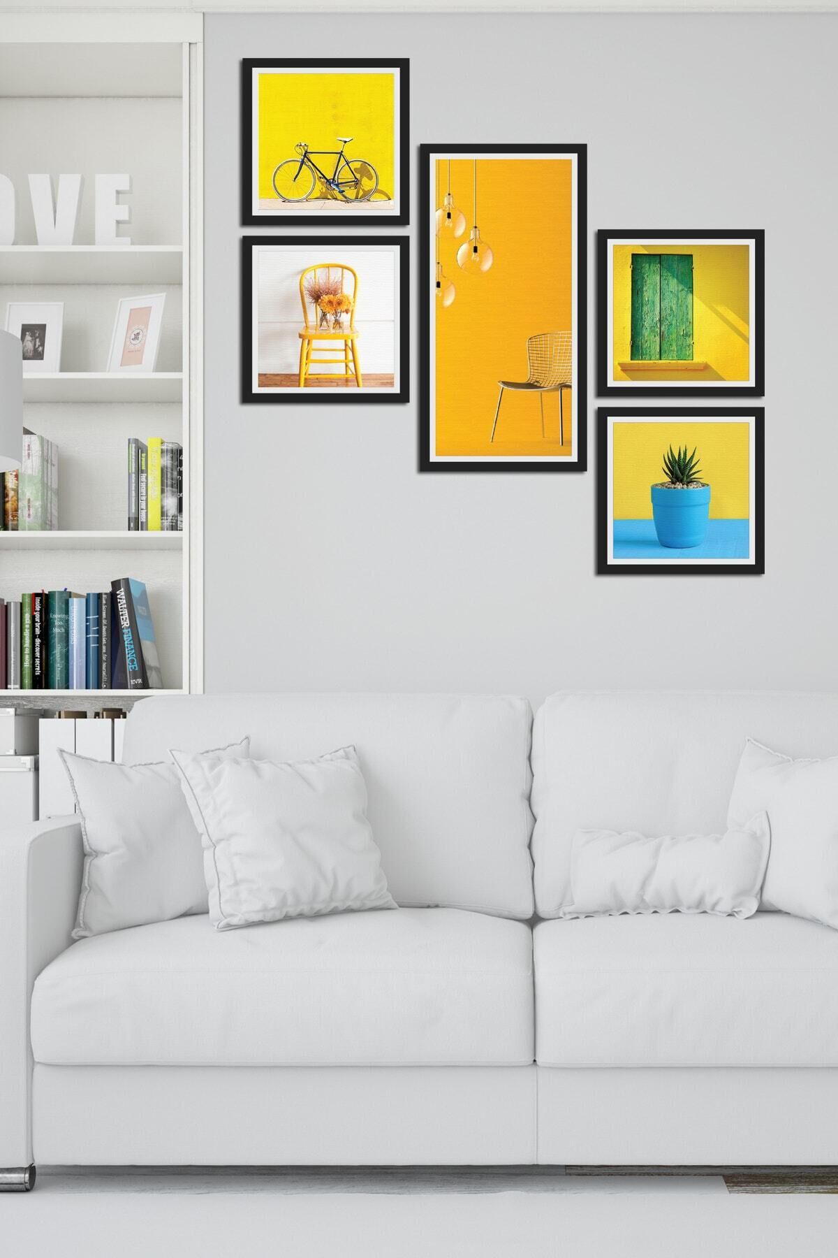 Collage Style 5 Parçalı Mdf Tablo Atf206