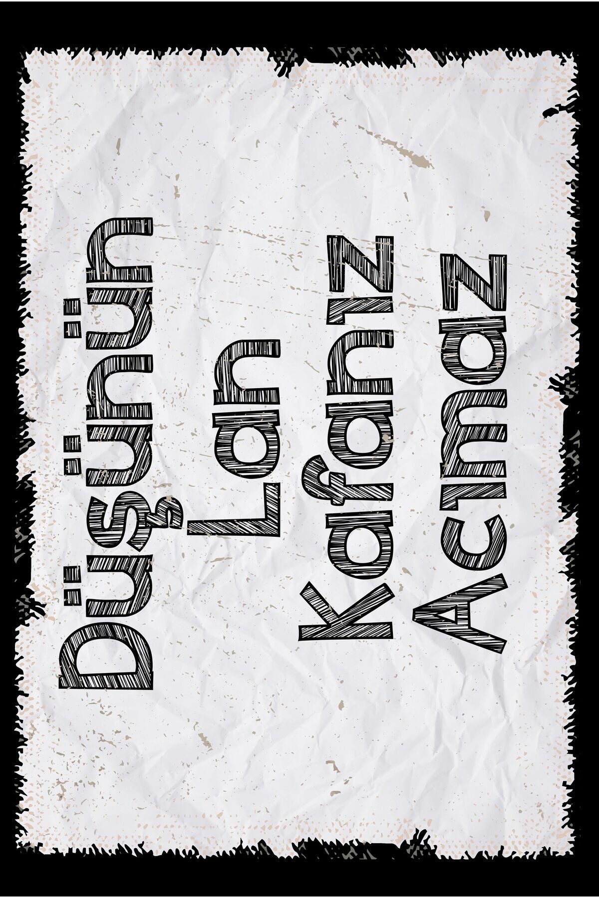 Yazılı Retro Ahşap Poster