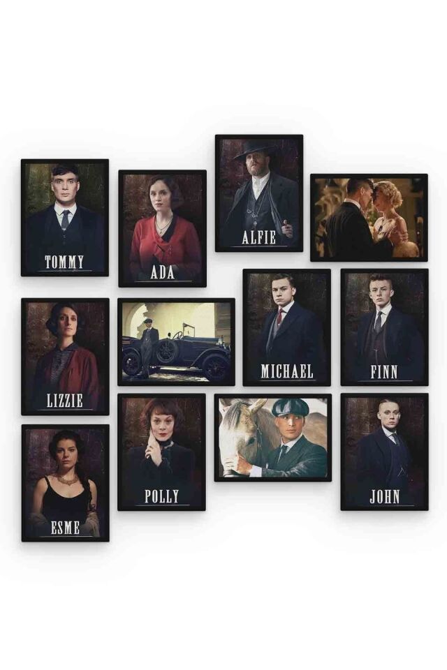 Peaky Blinders 12 Parça Mdf (ahşap) Tablo Ofis Boyu