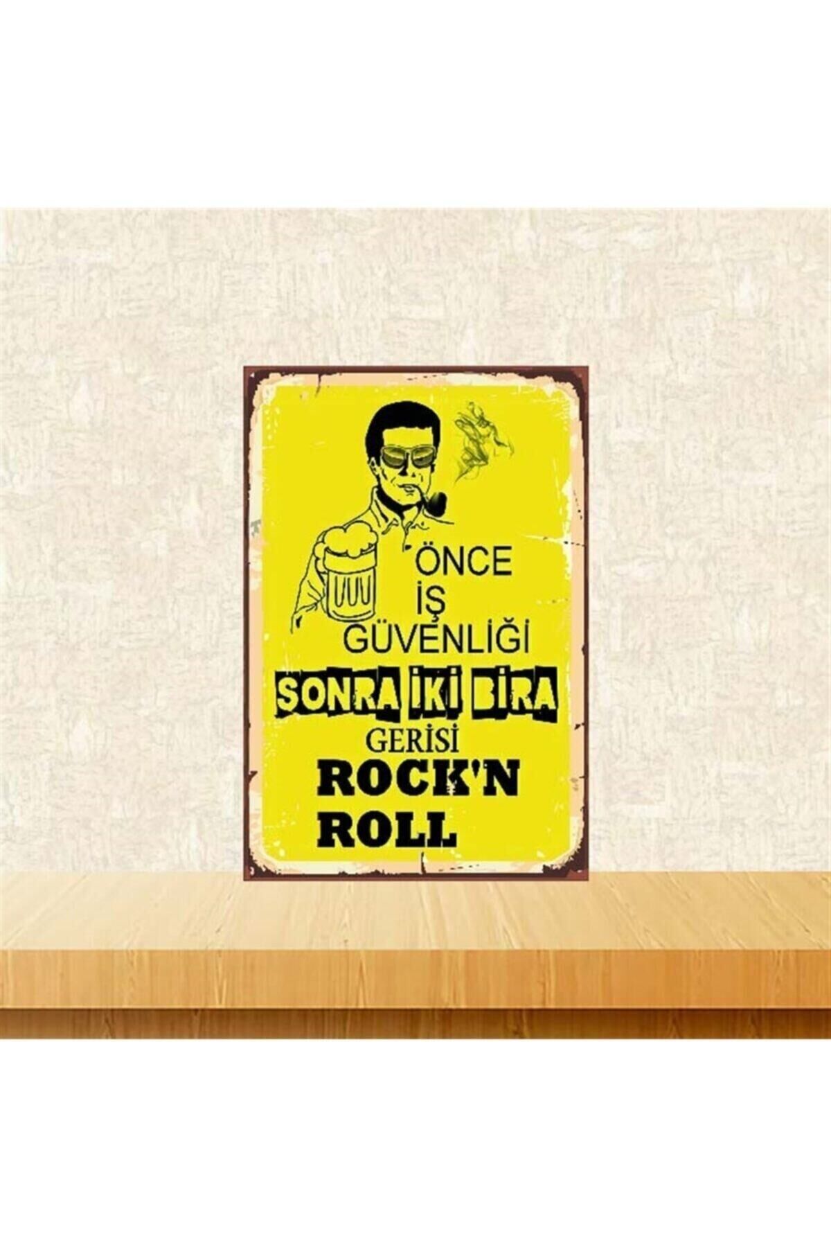 Önce Iş Güvenliği Sonra Retro Ahşap Poster 20 30 Cm