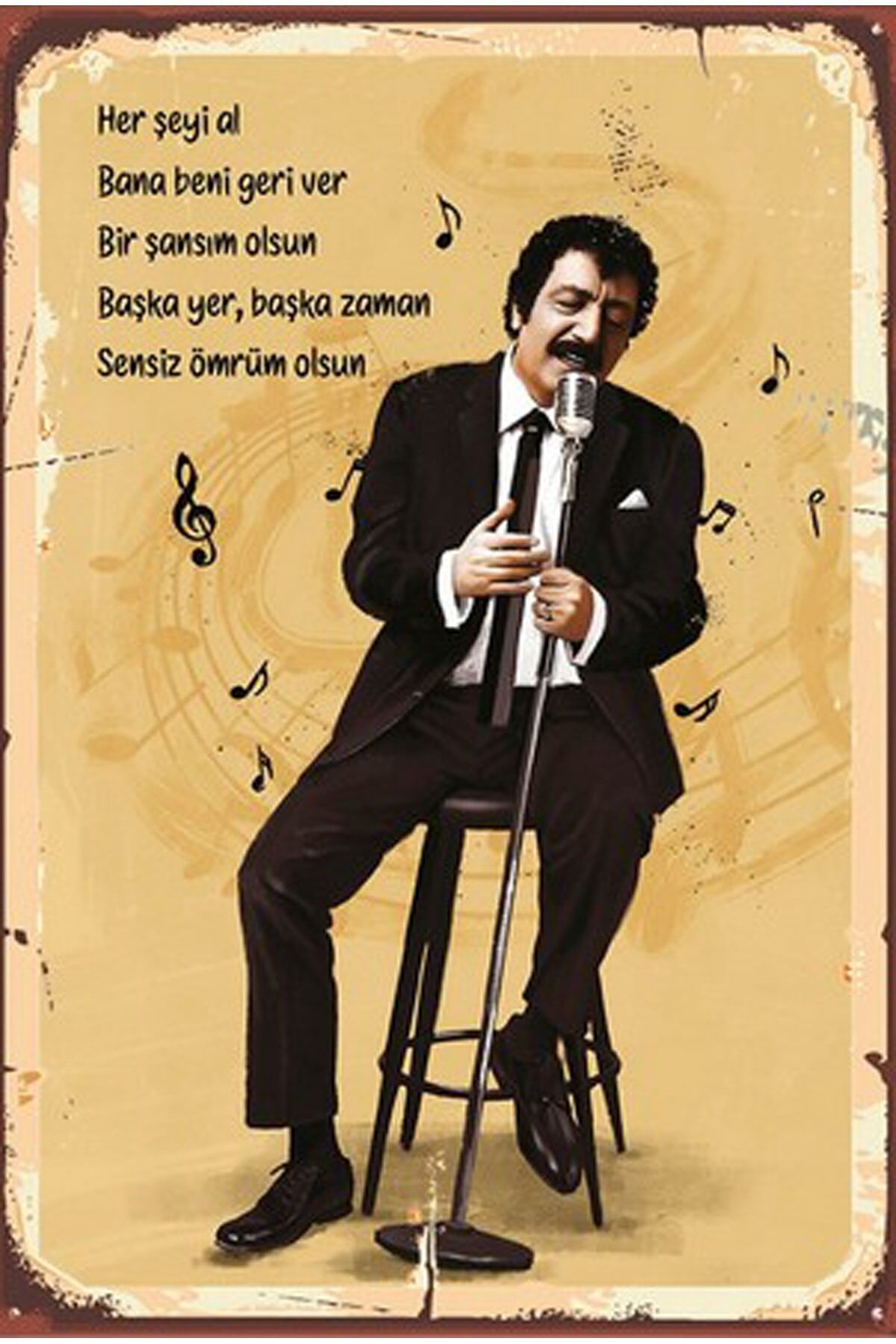 Retro Ahşap Poster