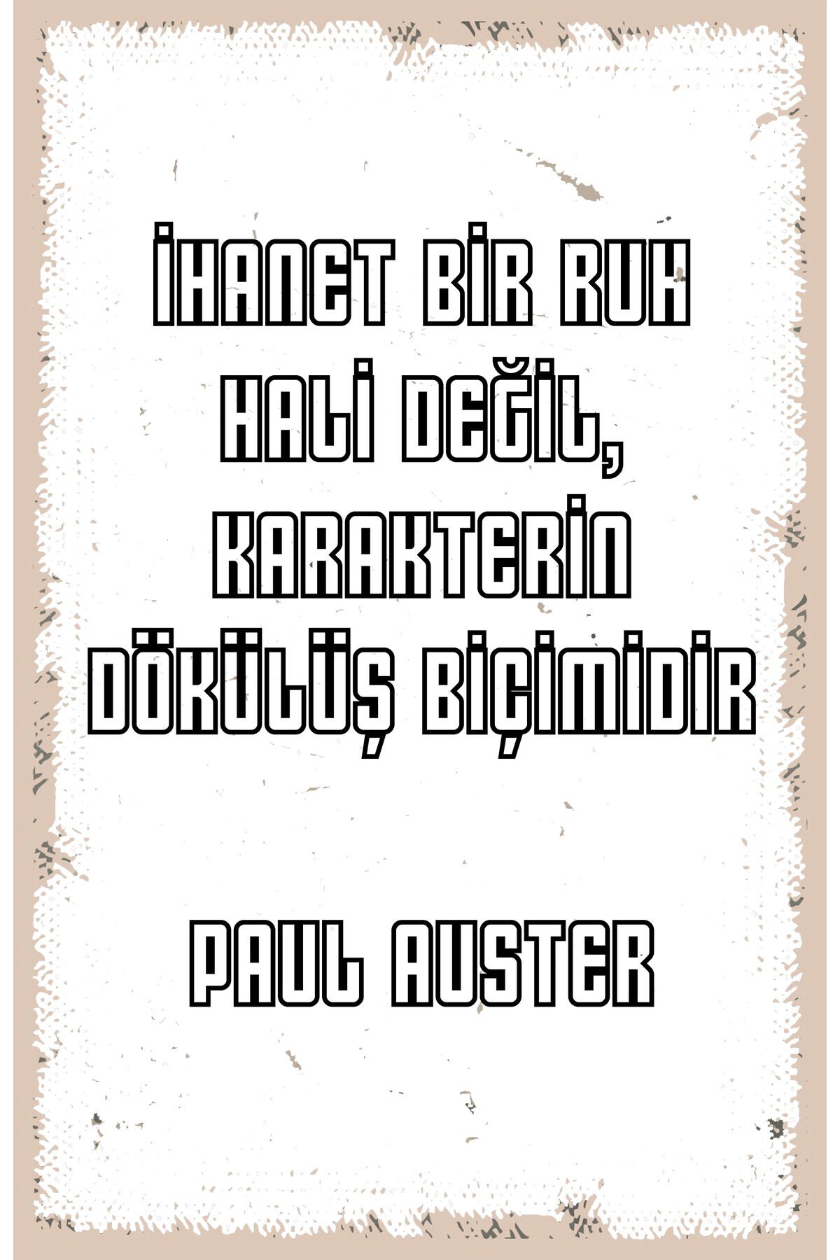 Yazılı Retro Ahşap Poster