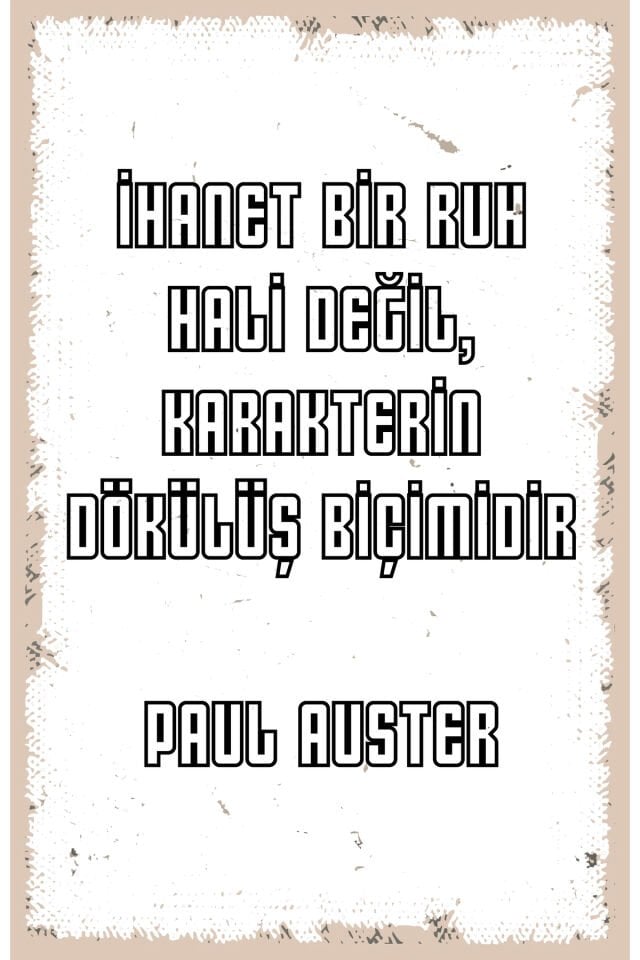 Yazılı Retro Ahşap Poster