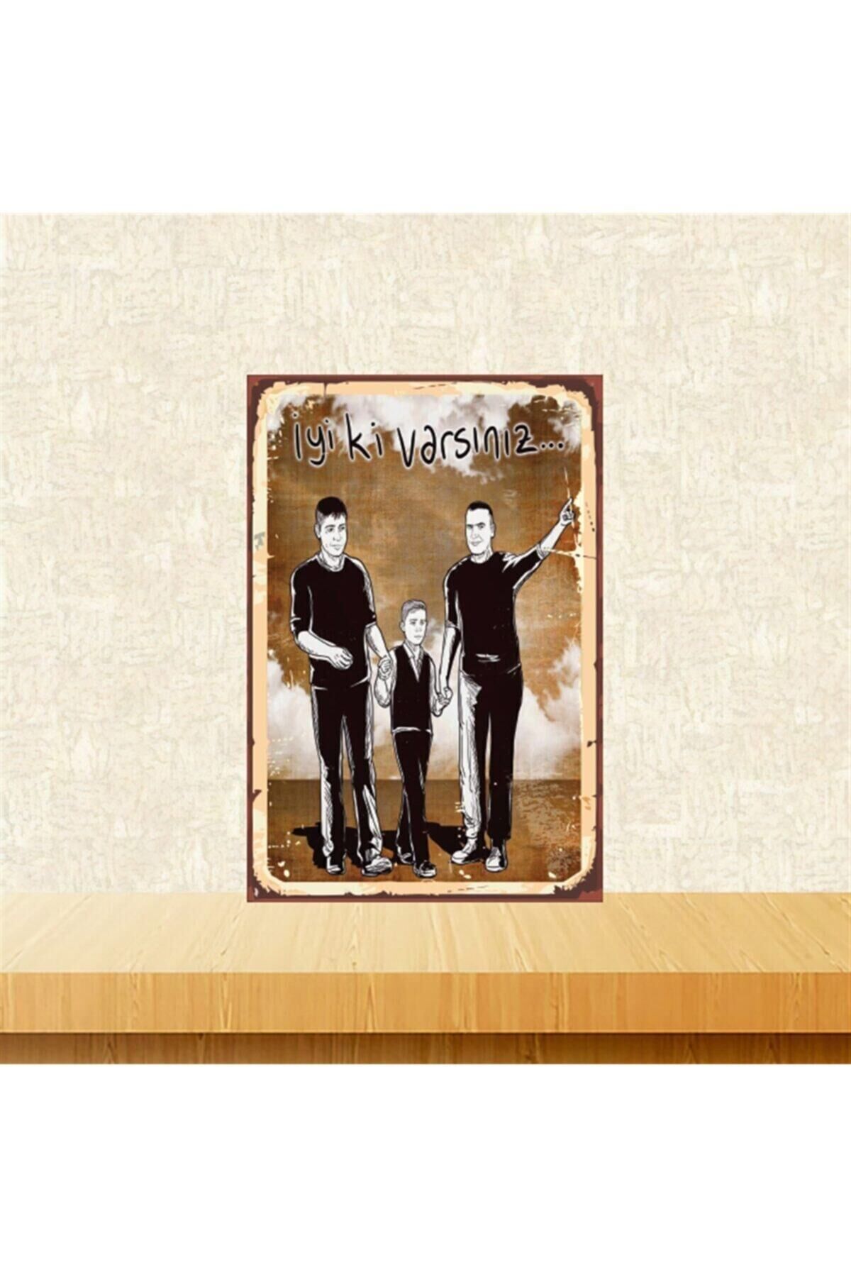 Iyi Ki Varsınız 20-30 Cm Retro Ahşap Tablo Tkfx4764