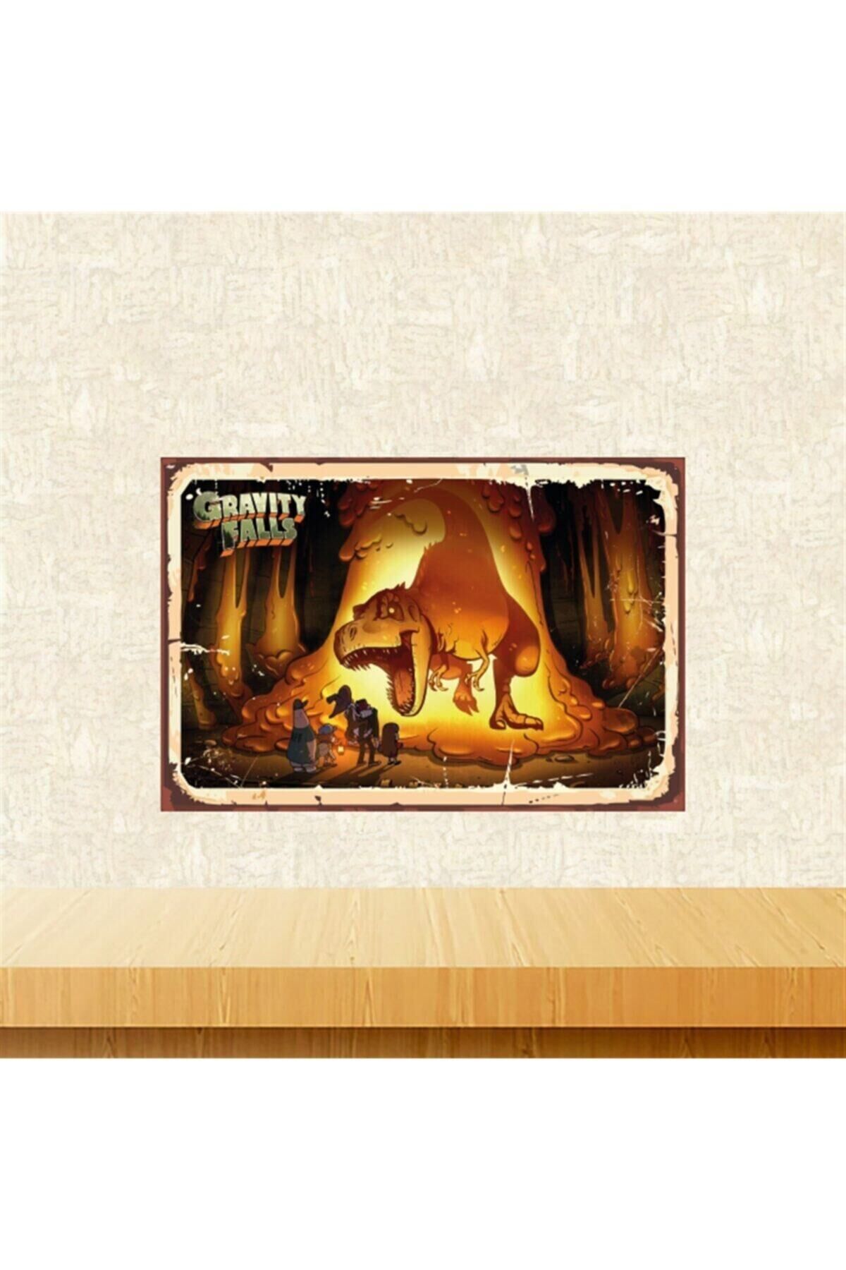 Gravity Falls Tasarımlı 20-30 Cm Retro Ahşap Tablo Tkfx5674