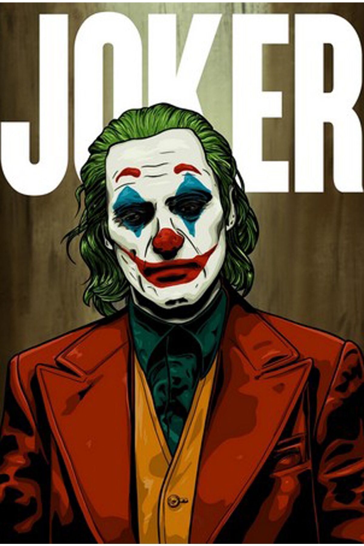 Joker Retro Ahşap Poster