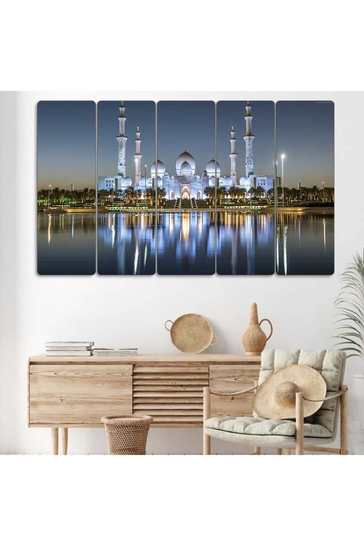 Şeyh Zayid Camii, Abu Dabi - 5 Parçalı Dini Tablo