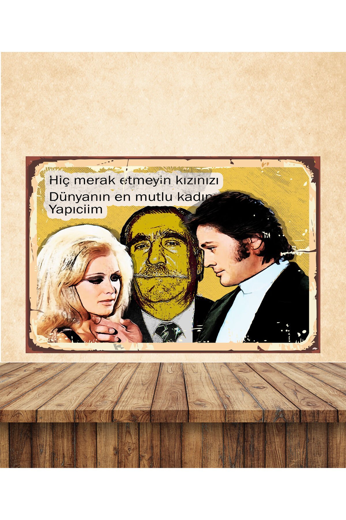 Cüneyt Arkın Filiz Akın Temalı 20 x 30 CM MDF Tablo