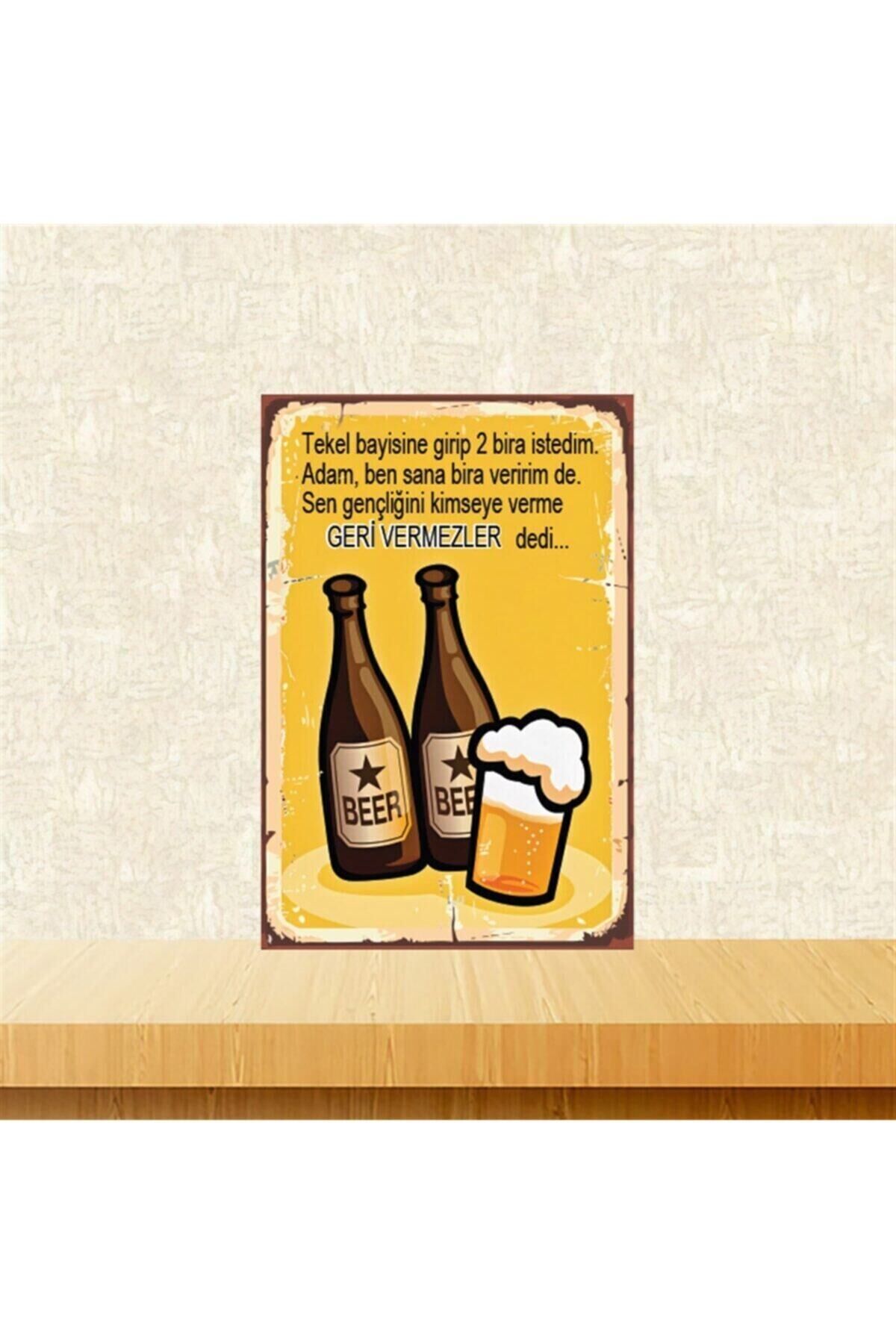 Gençliğini Kimseye Verme 20-30 Cm Retro Ahşap Poster Tkfx4336