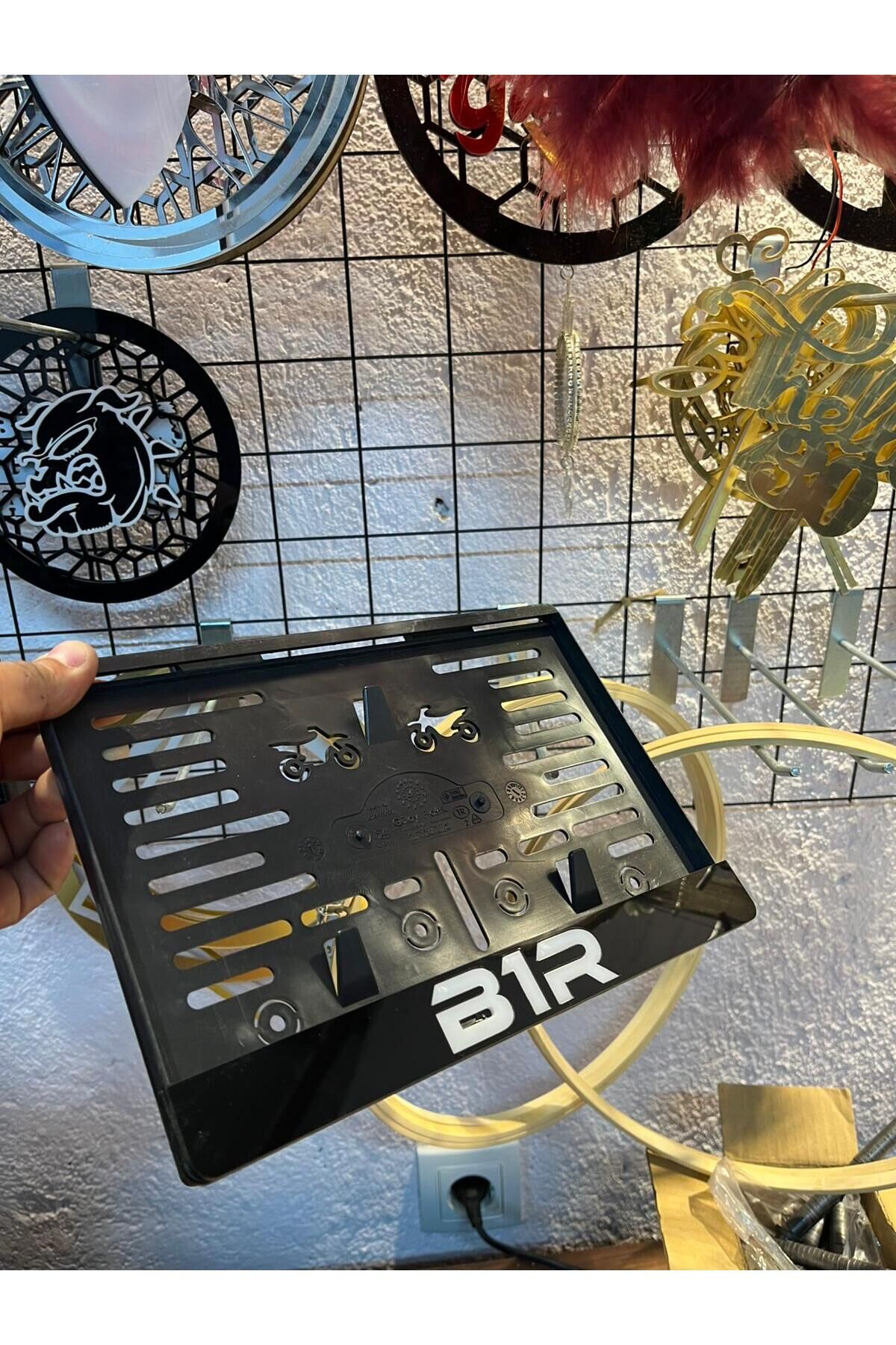 Pleksi Motor Plakalık 1 adet  Uyumlu