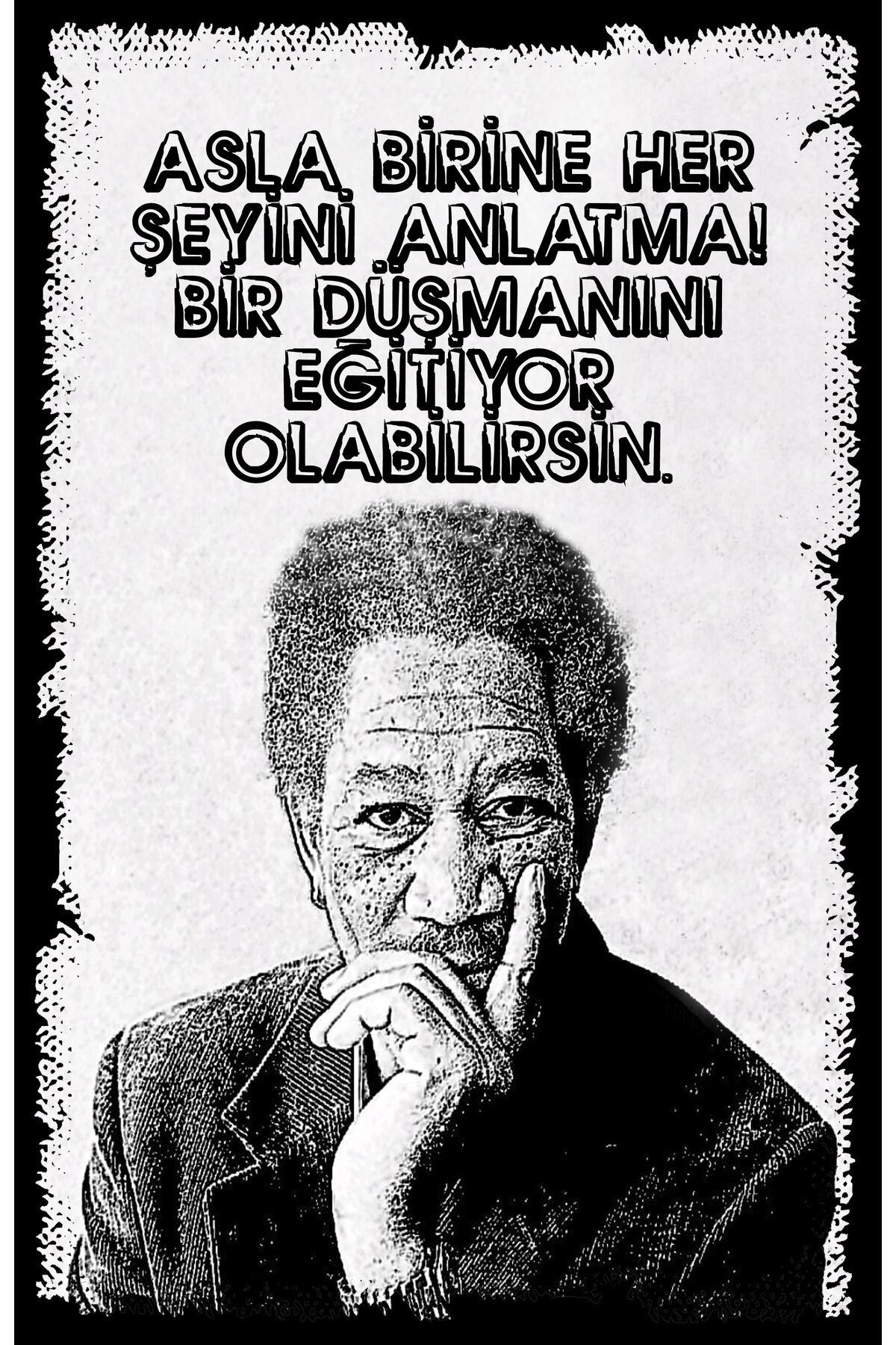 Yazılı Retro Ahşap Poster