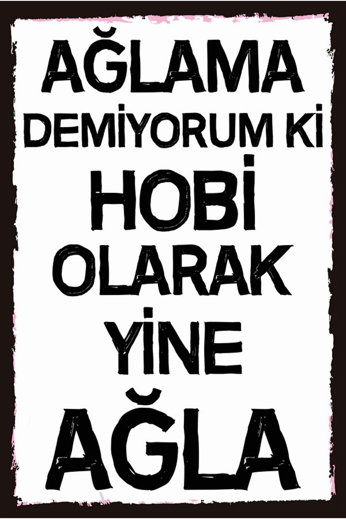 Yazılı Retro Ahşap Poster